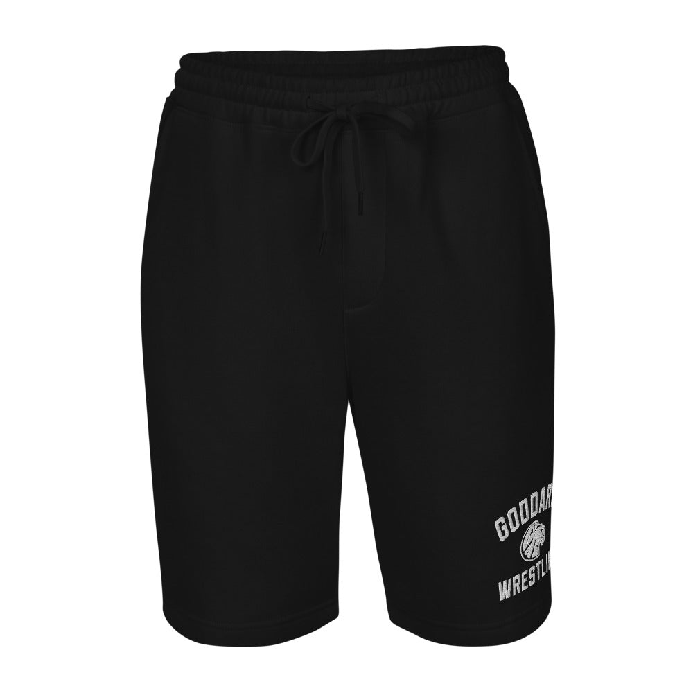 Goddard HS Wrestling Men's fleece shorts - Black (embroidered)