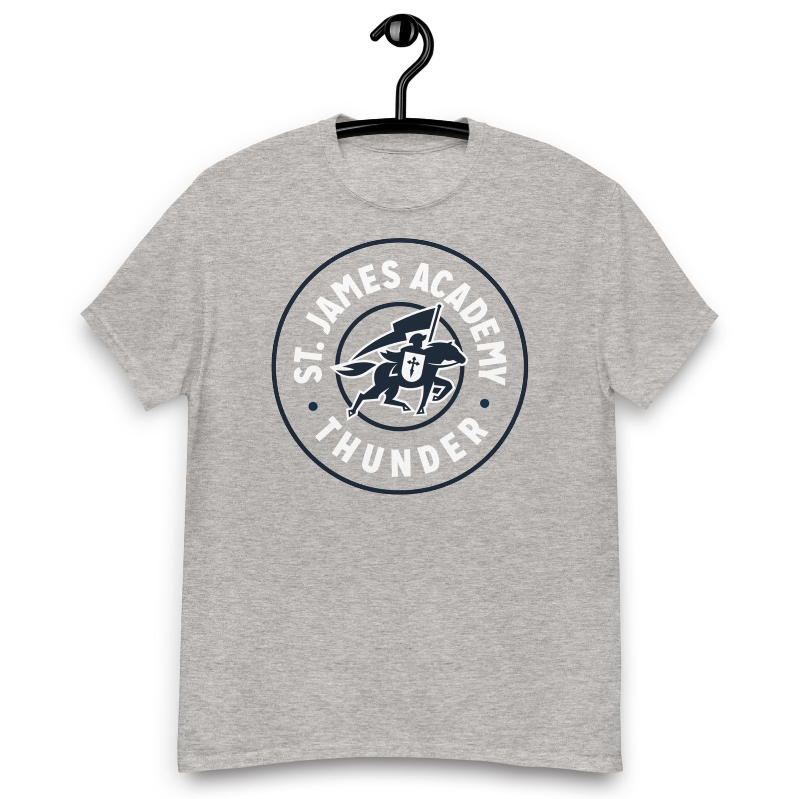 St. James Academy Grey Unisex heavyweight tee