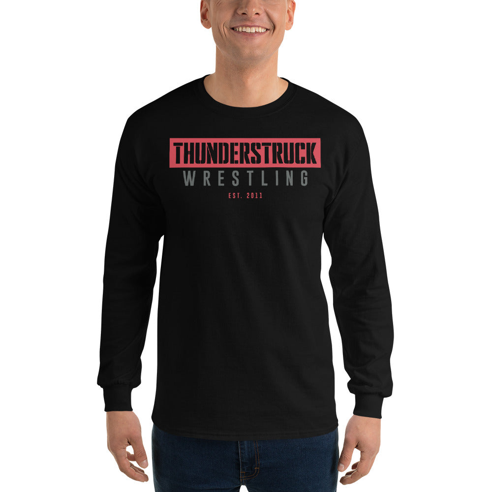 Kansas Thunderstruck Wrestling Black/White Thunderstruck Men's Long Sleeve Shirt