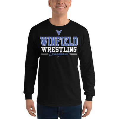 Winfield Wrestling Grandparent Black Men’s Long Sleeve Shirt