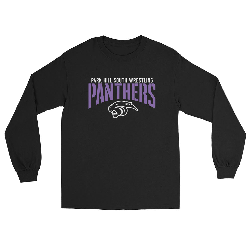Park Hill South High School Wrestling Panthers Mens Long Sleeve Shirt
