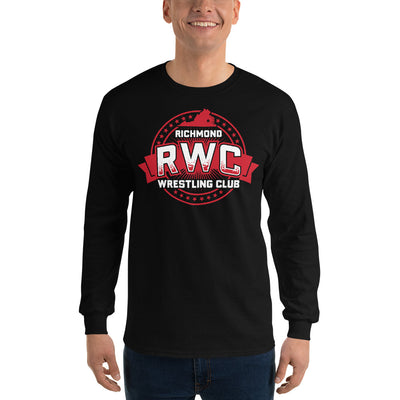 Richmond Wrestling Club Black Mens Long Sleeve Shirt