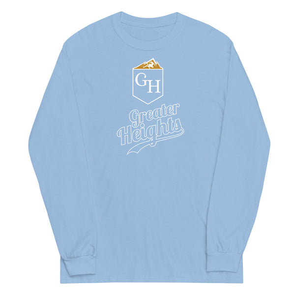 Greater Heights Wrestling Chiefs Mens Long Sleeve Shirt - Blue Chip Athletic