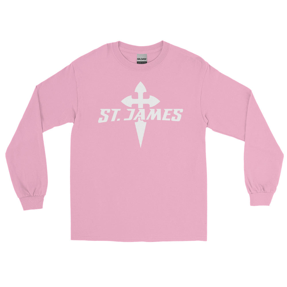 St. James Academy Pink Men’s Long Sleeve Shirt