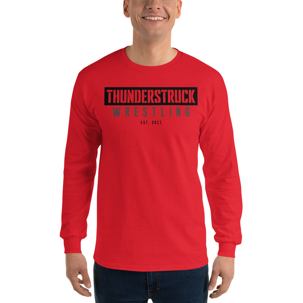 Kansas Thunderstruck Wrestling Red/Grey Thunderstruck Men's Long Sleeve Shirt