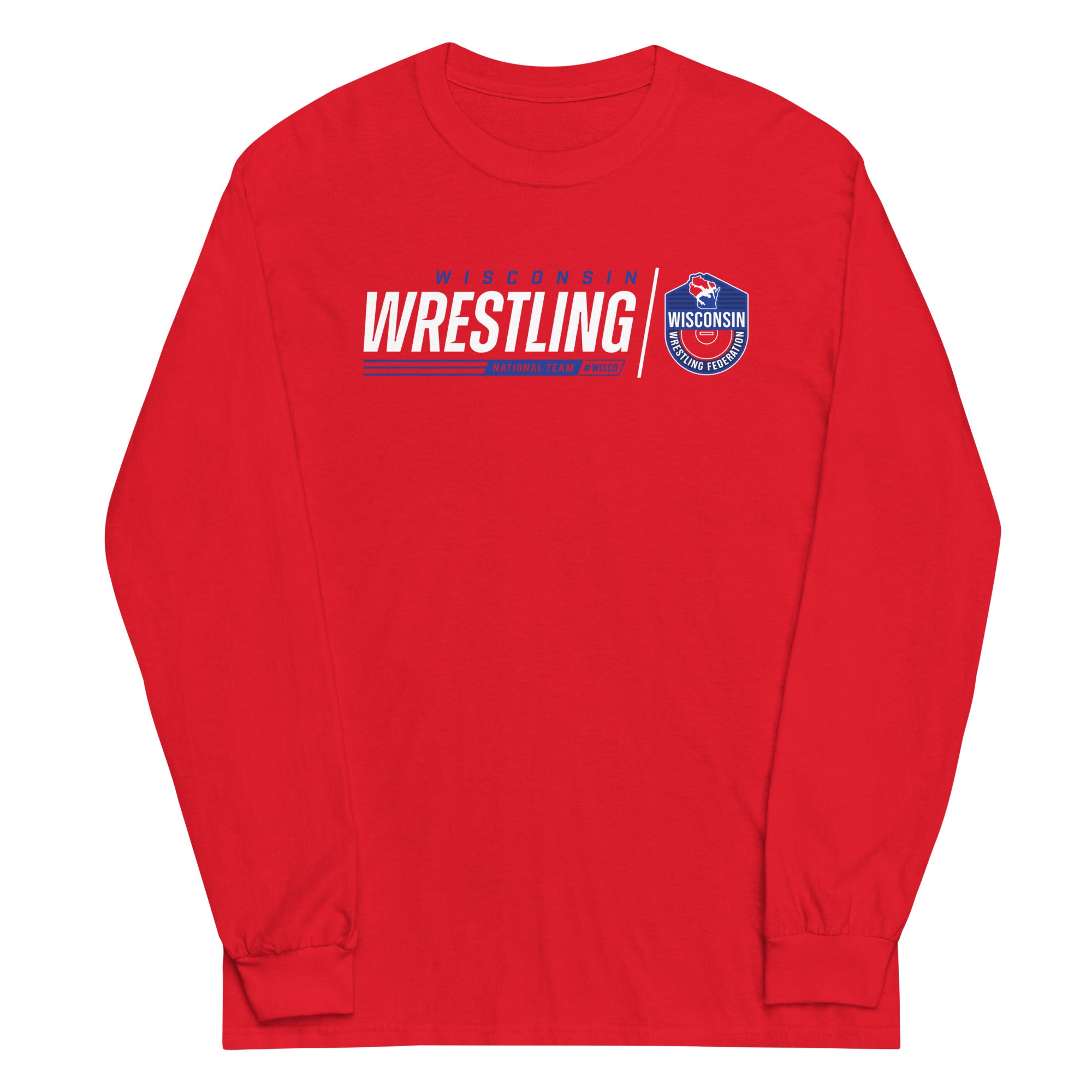 Wisconsin Wrestling Federation Wrestling 2023 Strike Mens Long Sleeve Shirt