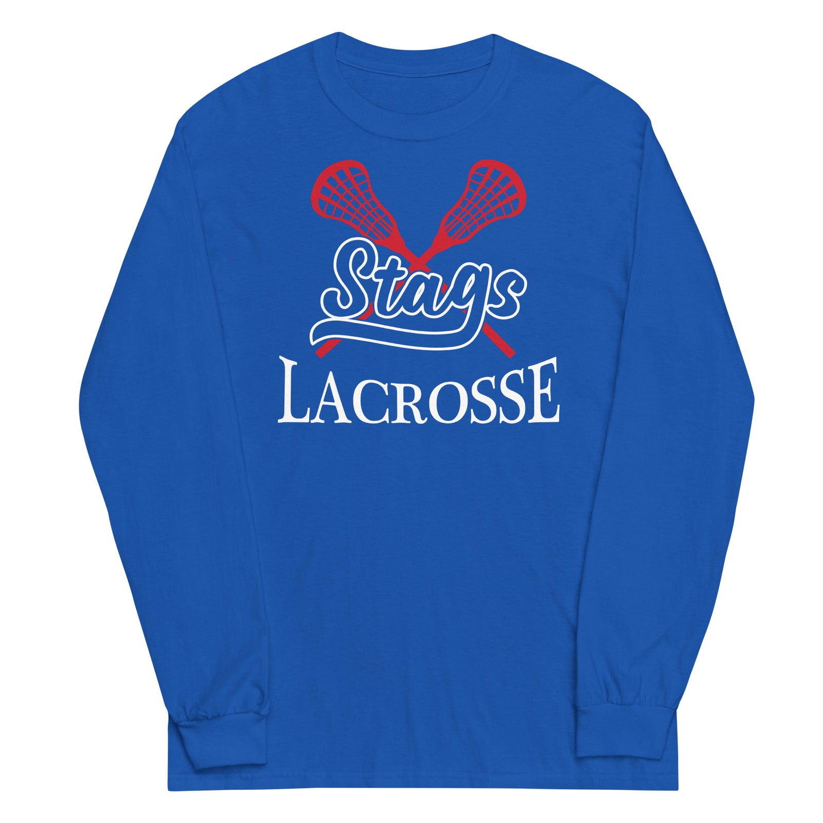 Stags Lacrosse Royal Mens Long Sleeve Shirt