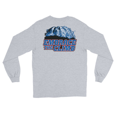 Greater Heights Wrestling Embrace The Climb 1 Men’s Long Sleeve Shirt