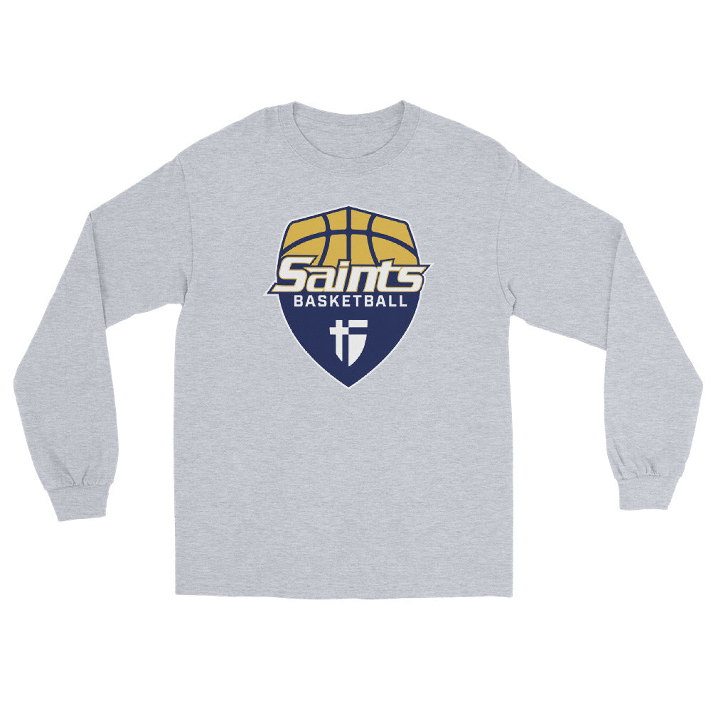 Saints Basketball Grey Men’s Long Sleeve Shirt
