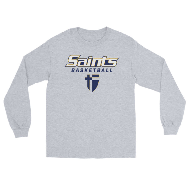 Saints Basketball Men's Long Sleeve Shirt - Blue Chip Athletic