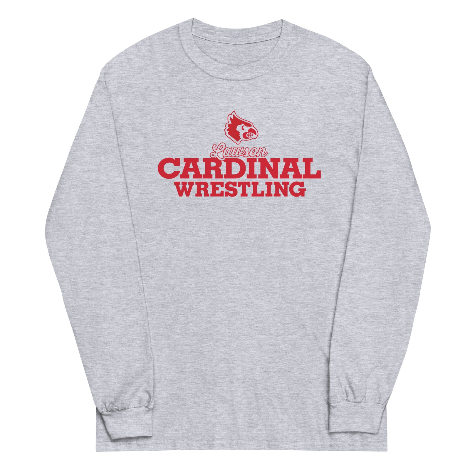 Lawson Wrestling Grey Mens Long Sleeve Shirt