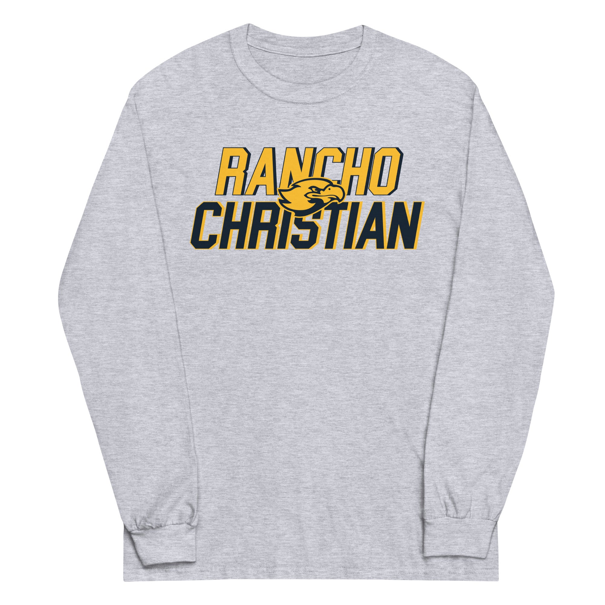 Rancho Christian High School RC Text Mens Long Sleeve Shirt