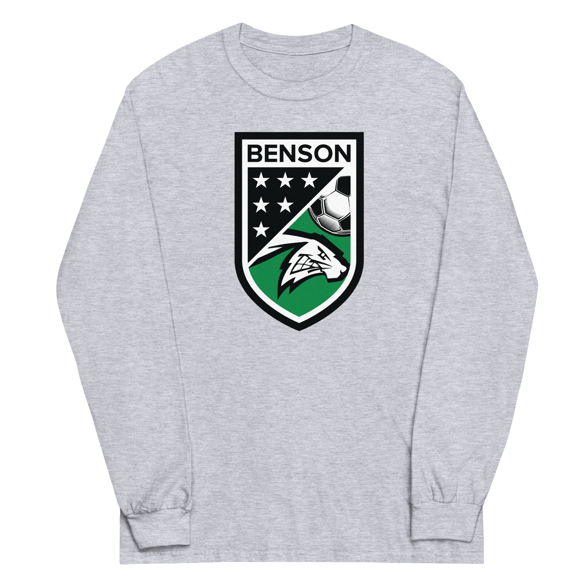 Benson Soccer Grey Mens Long Sleeve Shirt