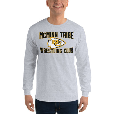 McMinn Tribe Wrestling Club  Grey Mens Long Sleeve Shirt