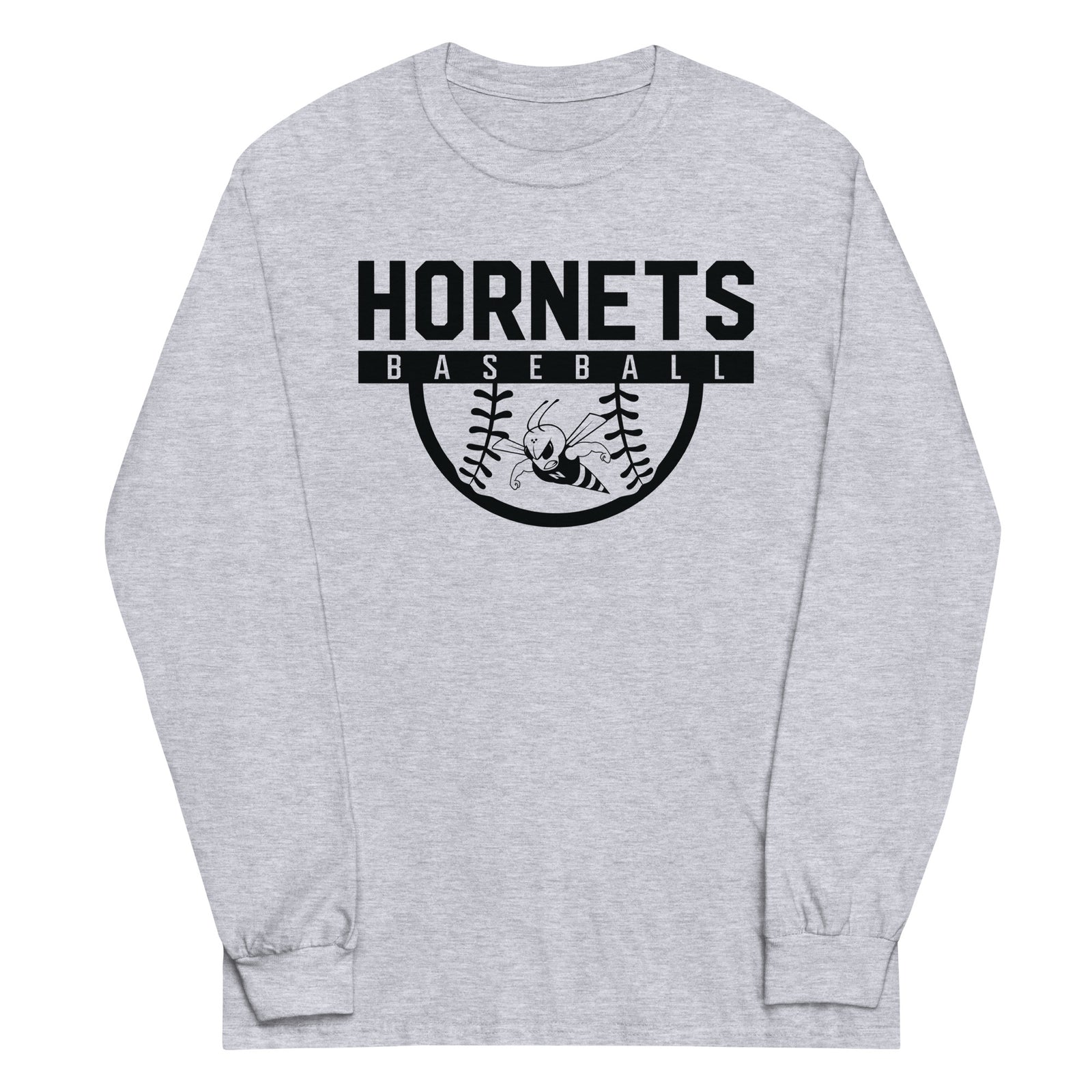 North Kansas City Baseball Grey Mens Long Sleeve Shirt