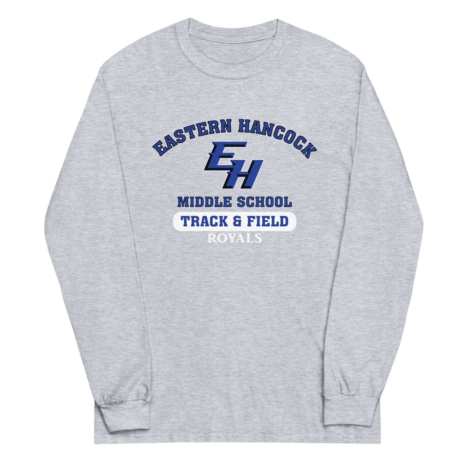 Eastern Hancock MS Track Royals Mens Long Sleeve Shirt