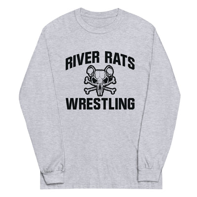 River Rats Wrestling  Grey Mens Long Sleeve Shirt