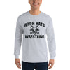River Rats Wrestling  Grey Mens Long Sleeve Shirt