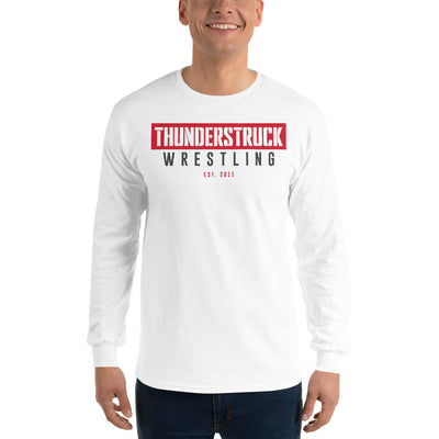 Kansas Thunderstruck Wrestling Black/White Thunderstruck Men's Long Sleeve Shirt
