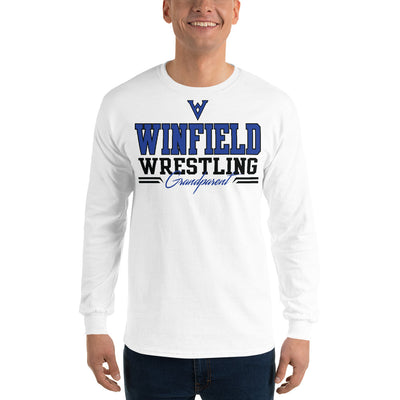 Winfield Wrestling Grandparent White Men’s Long Sleeve Shirt