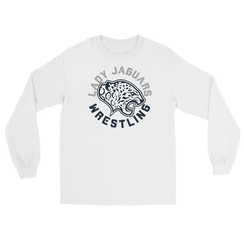 Mill Valley Lady Jaguars White Mens Long Sleeve Shirt