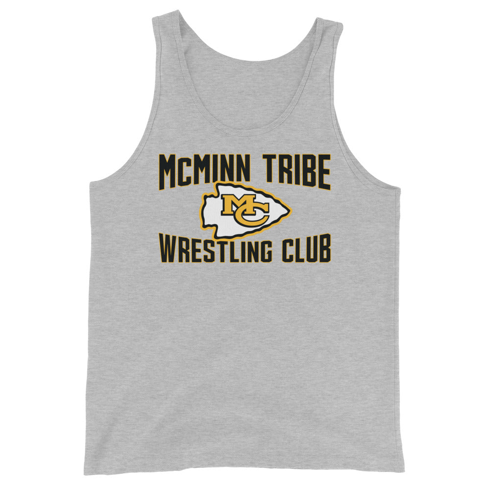 McMinn Tribe Wrestling Club  Grey Mens Staple Tank Top