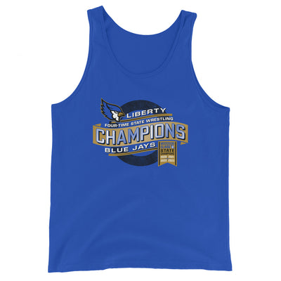 Liberty State Wrestling Champs Royal Design Unisex Jersey Tank