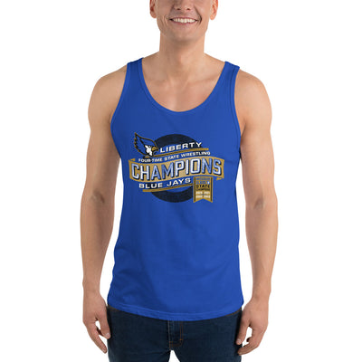 Liberty State Wrestling Champs Royal Design Unisex Jersey Tank