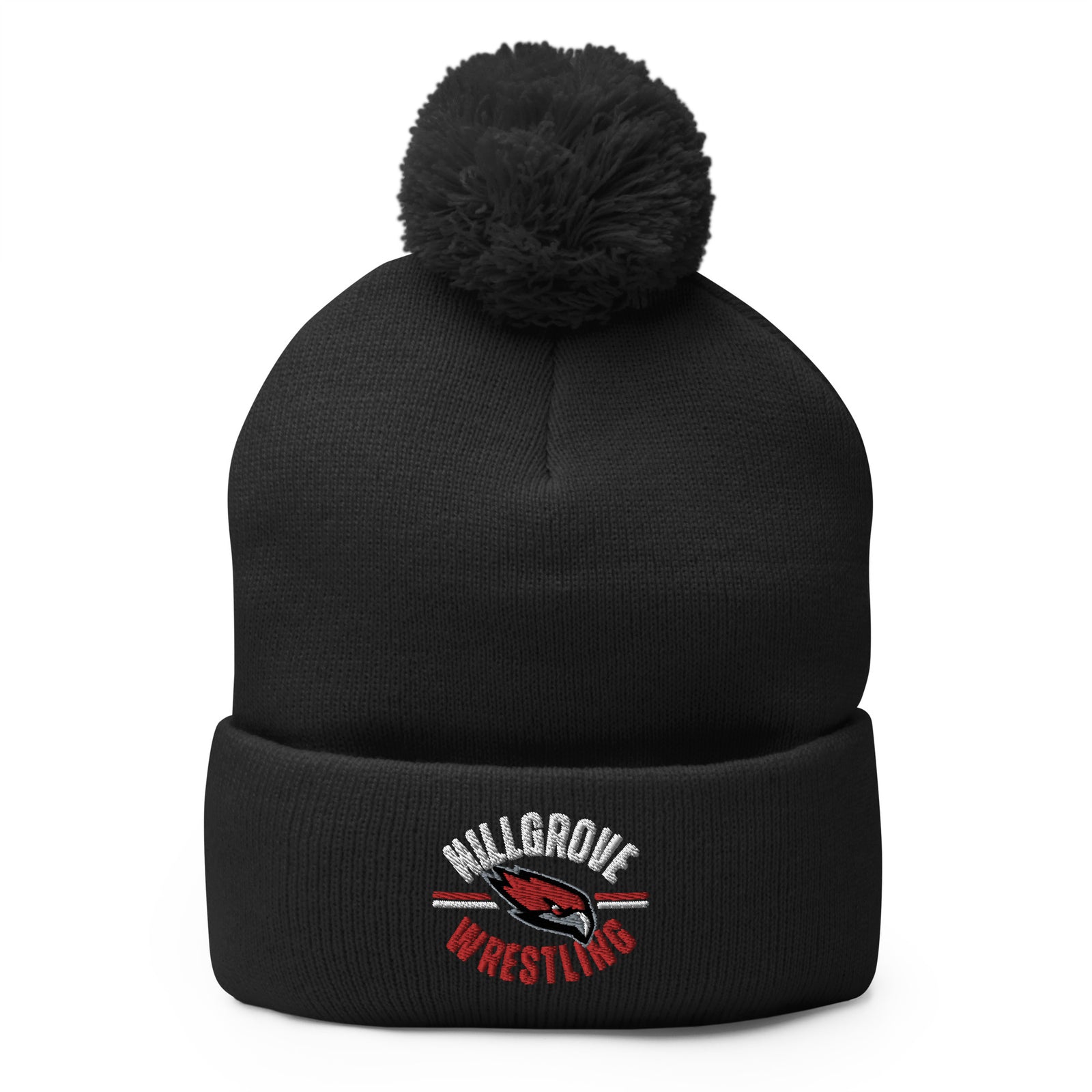 Hillgrove Hawks Wrestling 2022 Hillgrove Hawks Pom-Pom Knit Cap