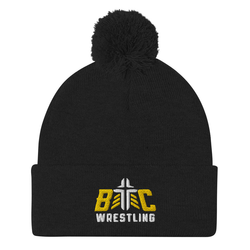 BC Wrestling Pom-Pom Beanie