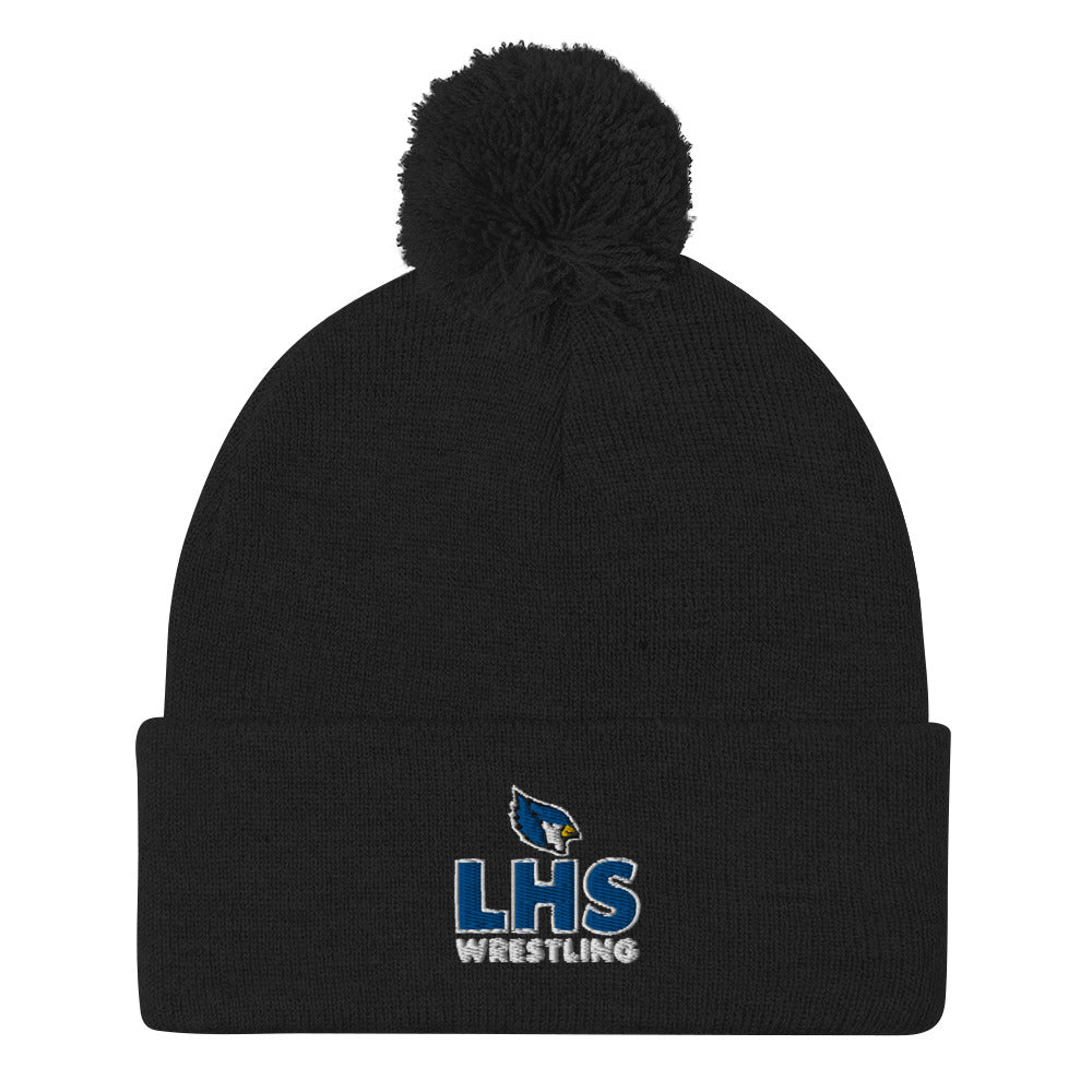 Liberty High School Wrestling  Pom-Pom Knit Cap