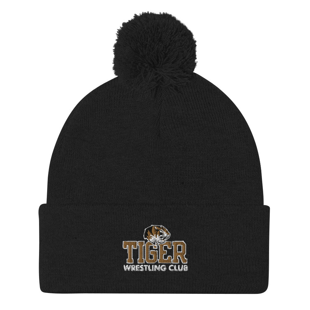 Lees Summit Tiger Wrestling Club Pom-Pom Knit Cap