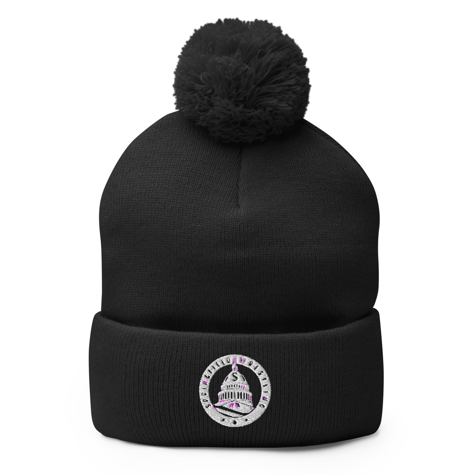 Springfield High School Pom-Pom Knit Cap