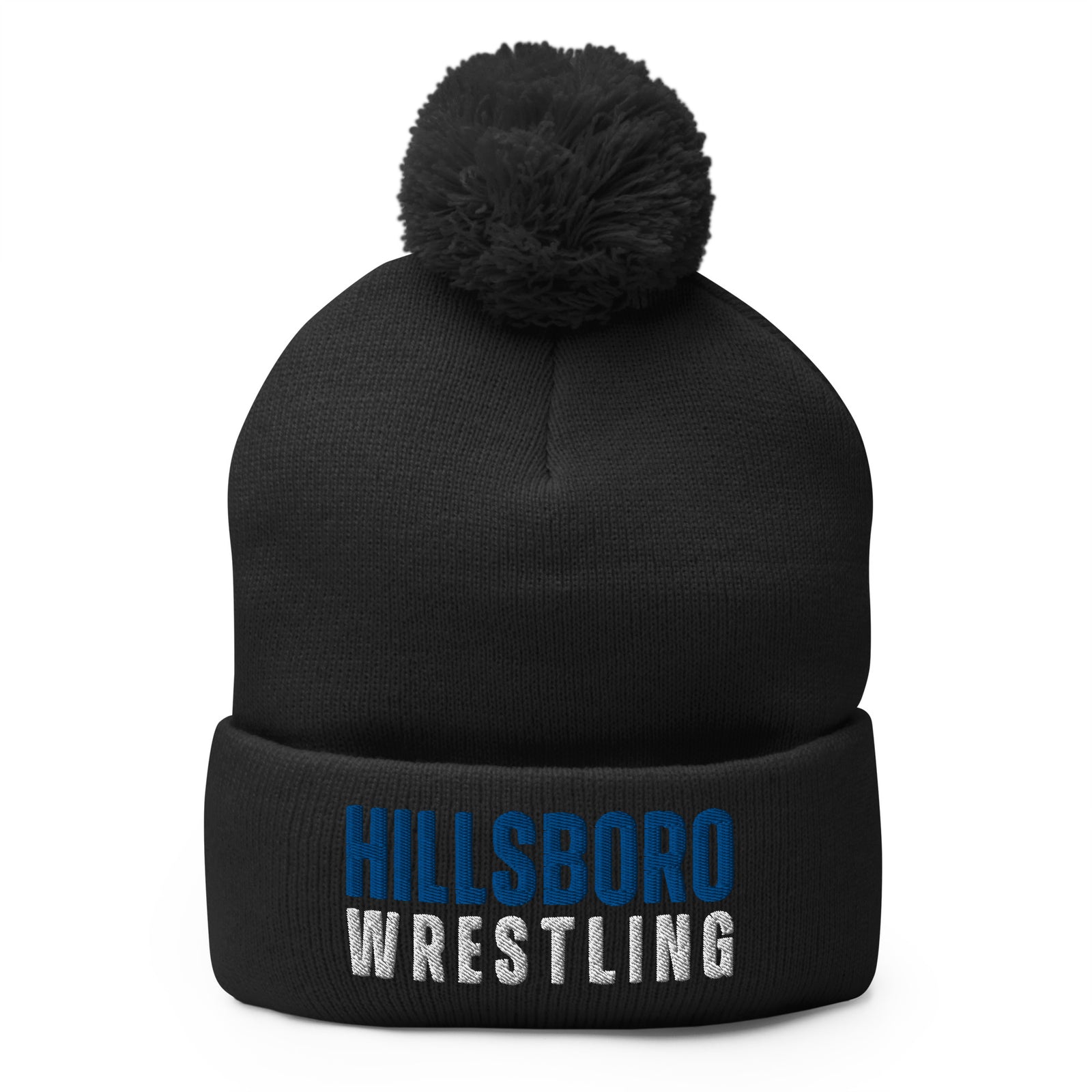 Hillsboro High School  Wrestling Pom-Pom Knit Cap