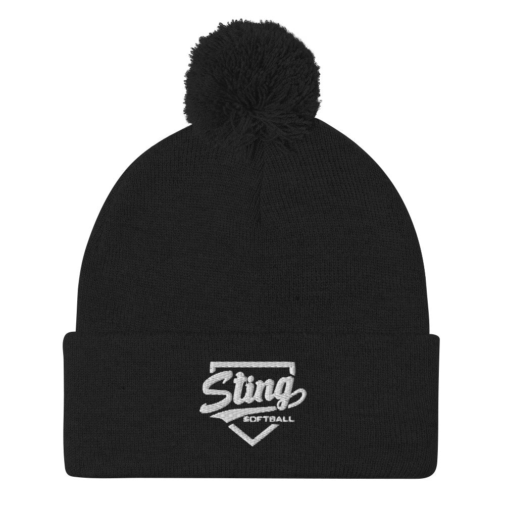 Sting Softball Pom-Pom Knit Cap