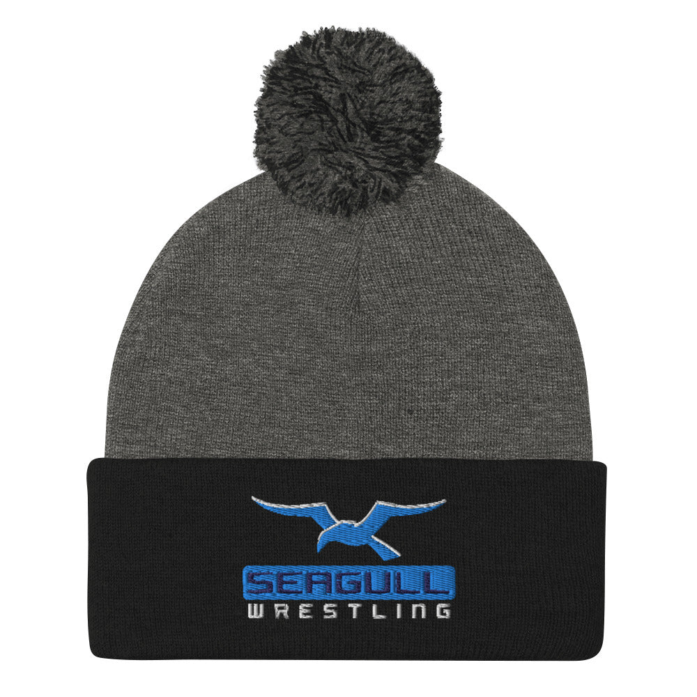 Seagull Wrestling Pom-Pom Beanie