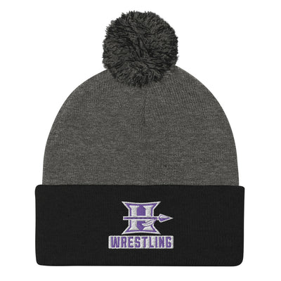 Hallsville Wrestling Pom-Pom Beanie