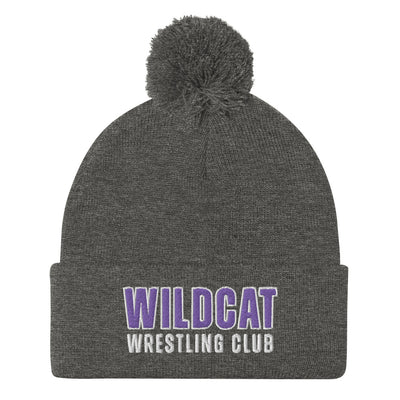 Wildcat Wrestling Club (Louisburg) Pom-Pom Beanie