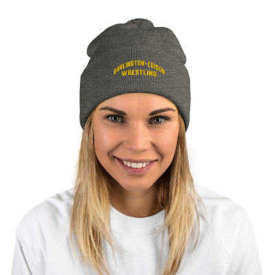 Burlington-Edison HS Wrestling Pom-Pom Knit Cap