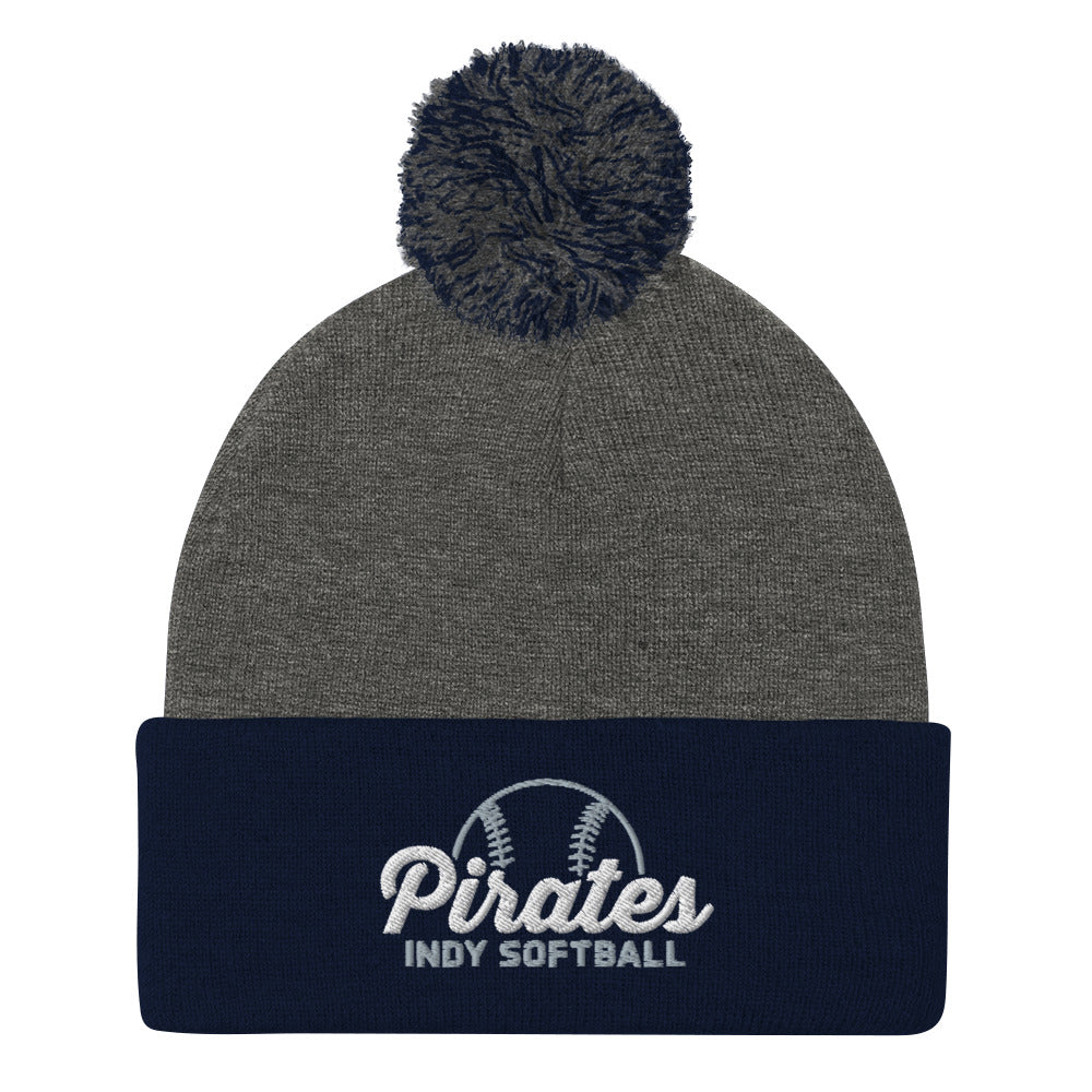 Indy Softball Pom-Pom Beanie