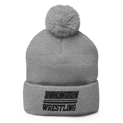 Burlington HS Wrestling Pom-Pom Knit Cap