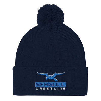 Seagull Wrestling Pom-Pom Beanie