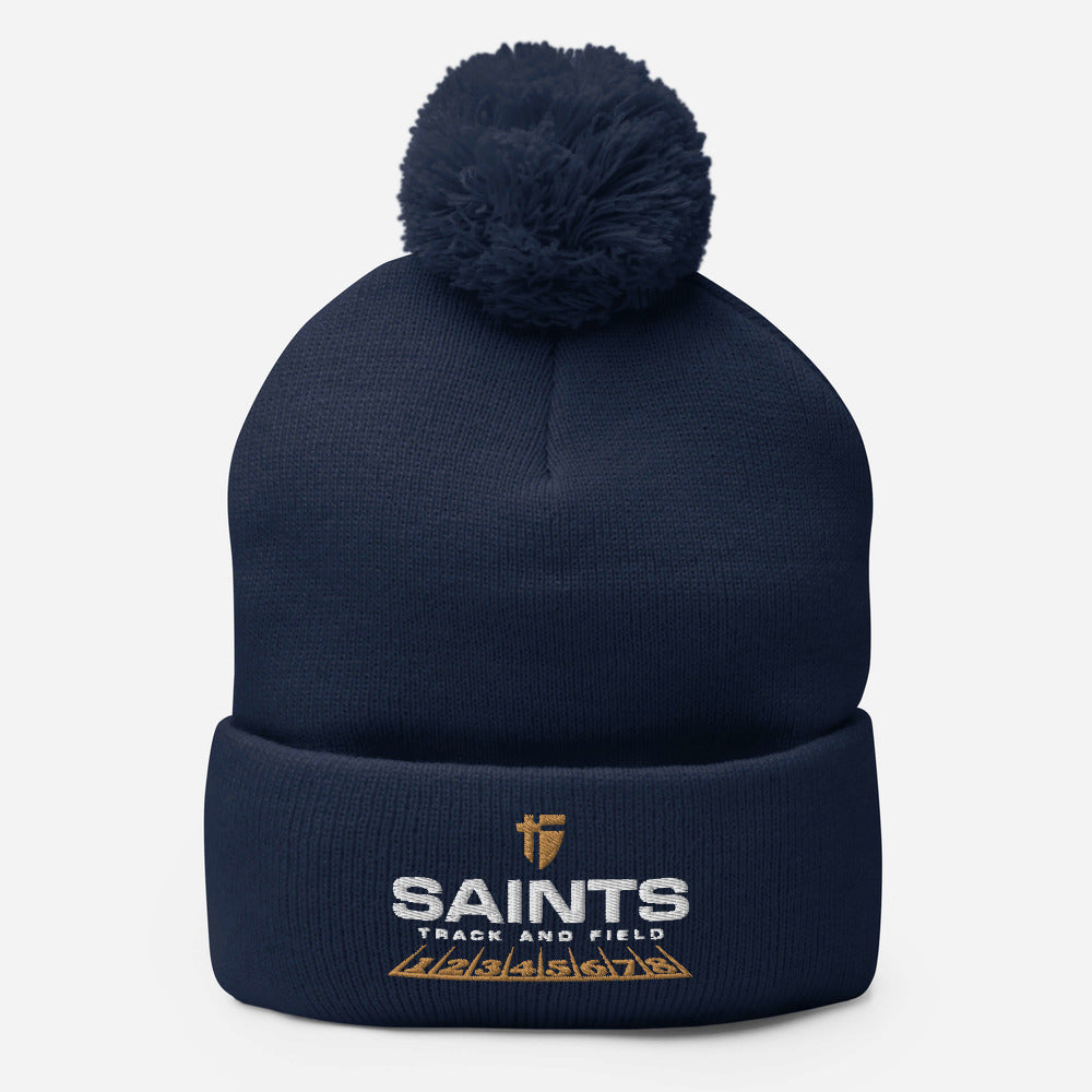 Saint Thomas Aquinas Track & Field Pom-Pom Beanie