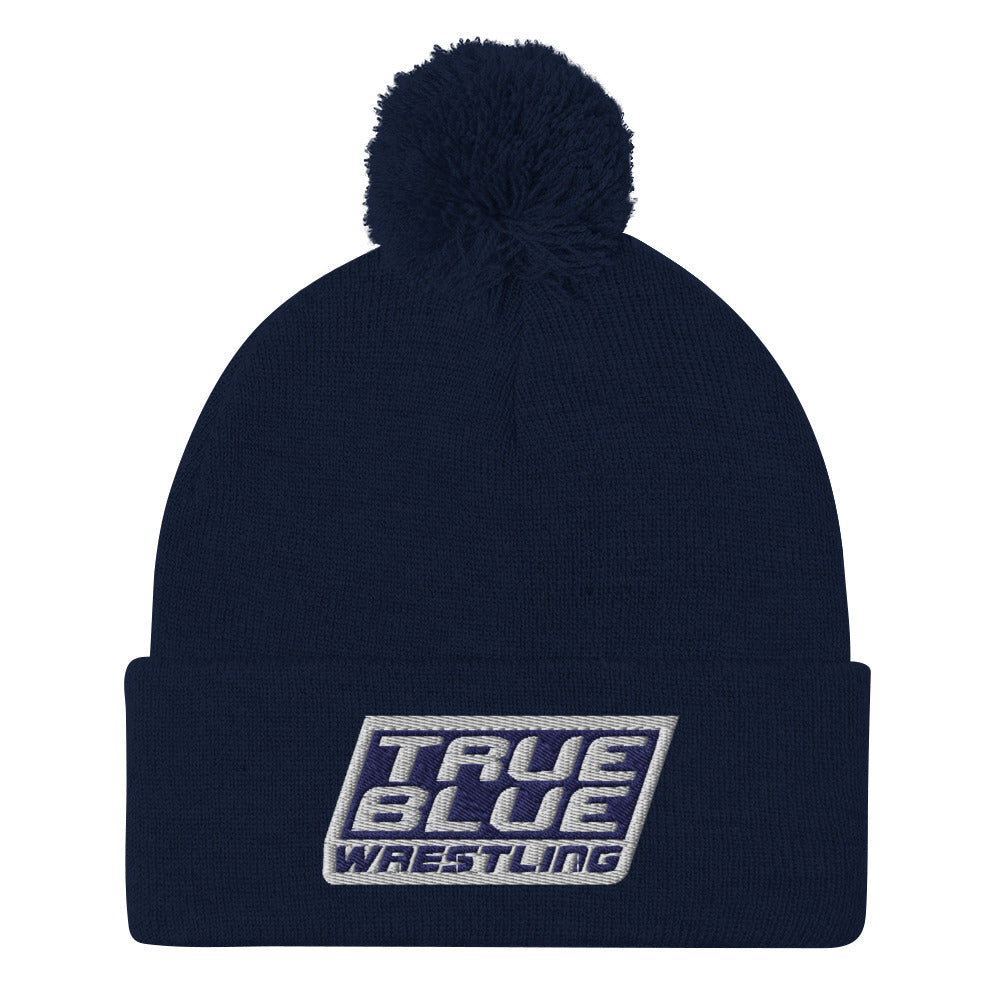 Chanute HS Wrestling Pom-Pom Beanie