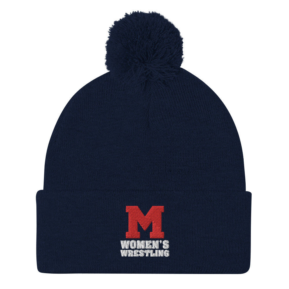 M Women's Wrestling Pom-Pom Beanie