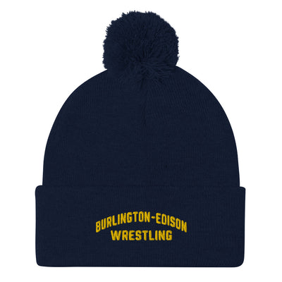 Burlington-Edison HS Wrestling Pom-Pom Knit Cap