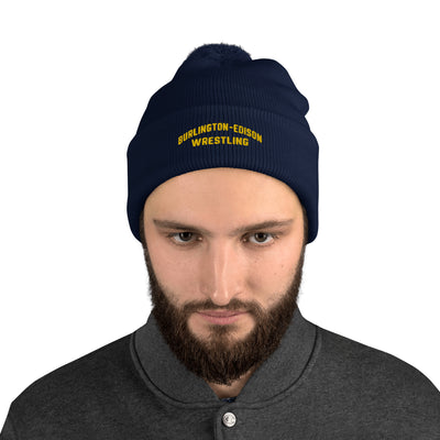 Burlington-Edison HS Wrestling Pom-Pom Knit Cap