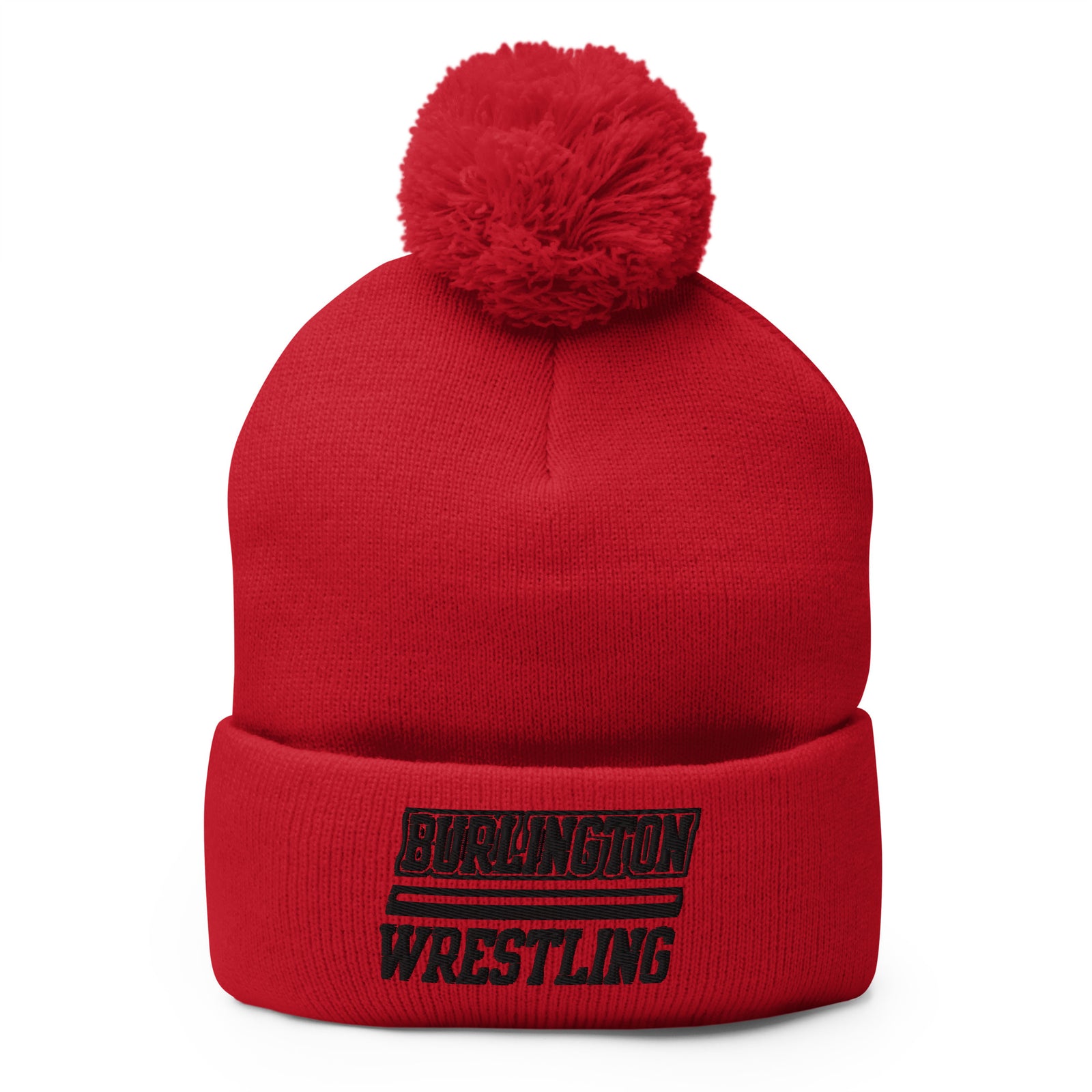 Burlington HS Wrestling Pom-Pom Knit Cap