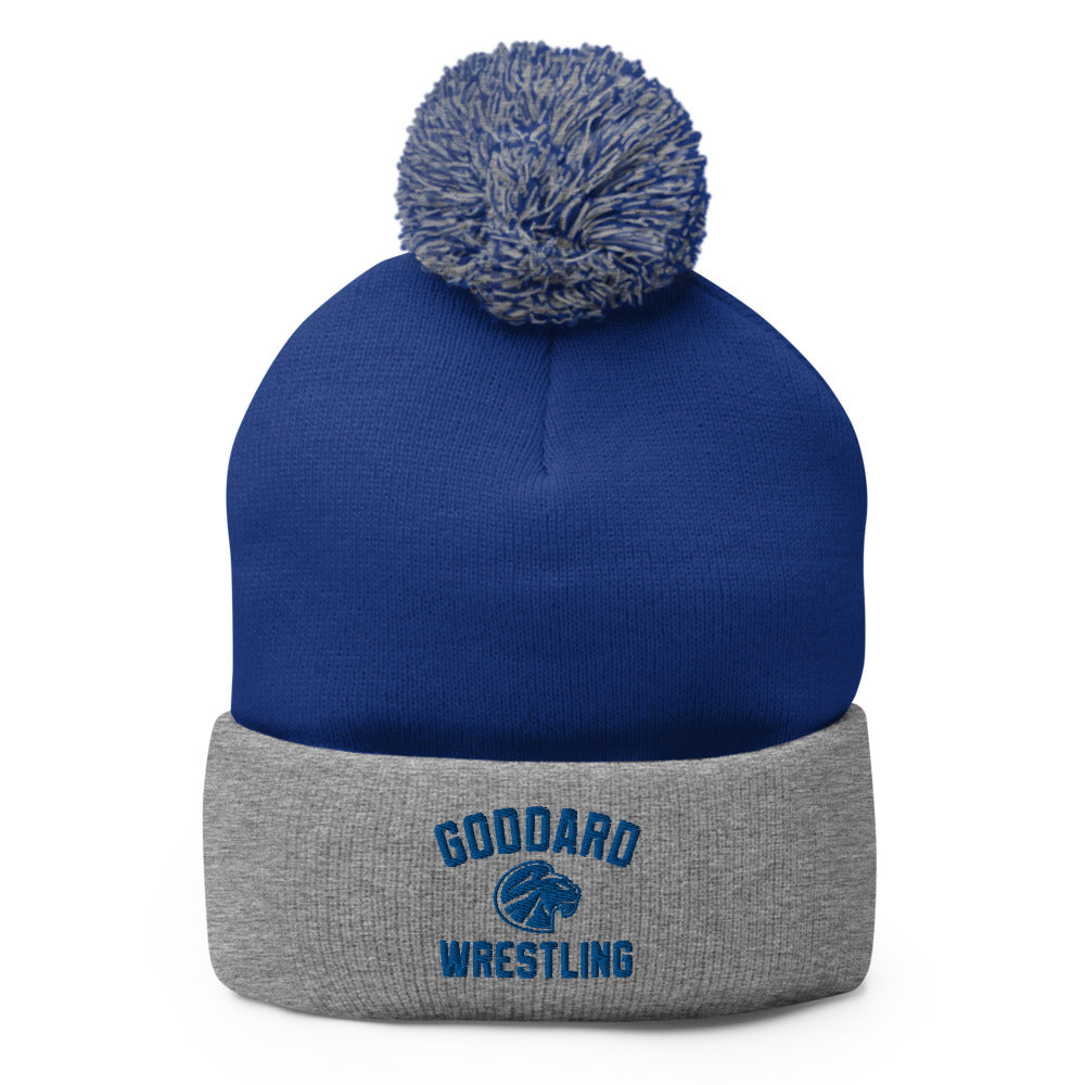 Goddard HS Wrestling Pom-Pom Beanie