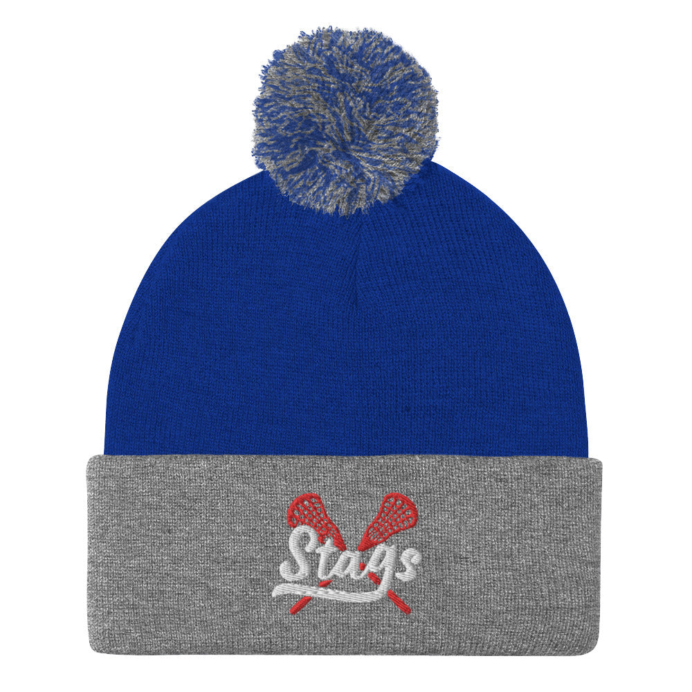 Stags Lacrosse Pom-Pom Knit Cap